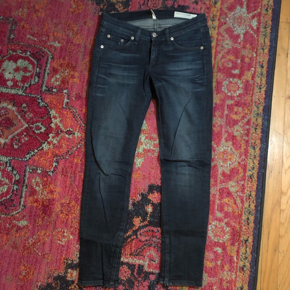 rag & bone/jean zipper capri jeans